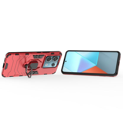 For Xiaomi Redmi Note 13 Pro Shockproof PC + TPU Holder Phone Case(Red) - Xiaomi Cases by PMC Jewellery | Online Shopping South Africa | PMC Jewellery | Buy Now Pay Later Mobicred