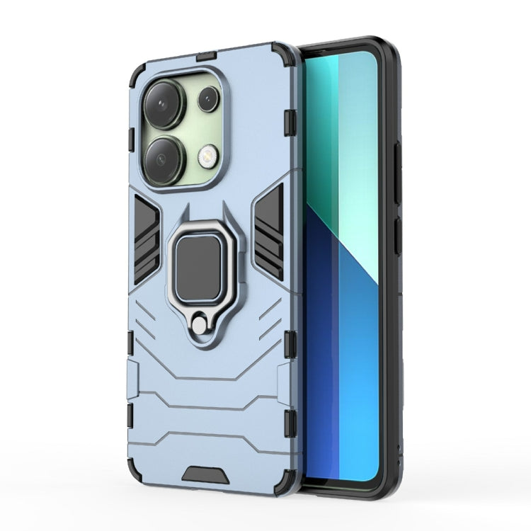 For Xiaomi Redmi Note 13 4G Shockproof PC + TPU Holder Phone Case(Navy Blue) - Note 13 Cases by PMC Jewellery | Online Shopping South Africa | PMC Jewellery | Buy Now Pay Later Mobicred