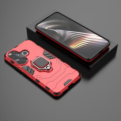 For Xiaomi Poco F6 Shockproof PC + TPU Holder Phone Case(Red) - Xiaomi Cases by PMC Jewellery | Online Shopping South Africa | PMC Jewellery | Buy Now Pay Later Mobicred