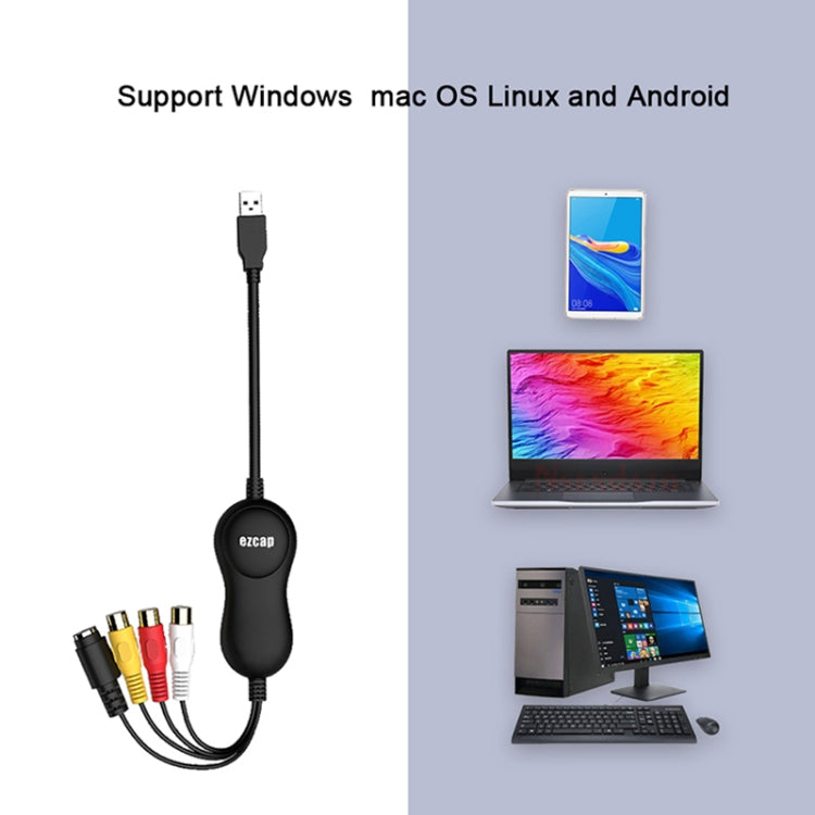 EZCAP 159 USB 2.0 Video Grabber Capture Card Window Mac VLC Media Player - Video Capture Solutions by Ezcap | Online Shopping South Africa | PMC TechLife
