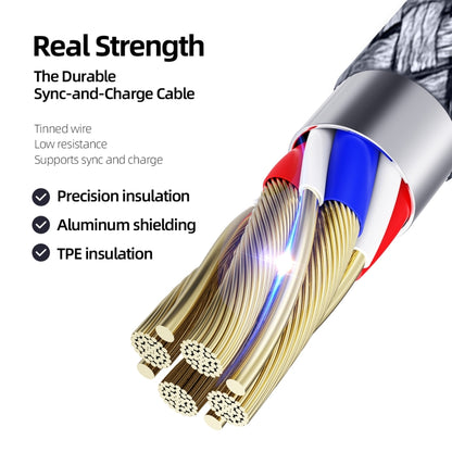 DUZZONA A7 2.4A USB to 8 Pin Charging Data Cable, Length:2m - Normal Style Cable by DUZZONA | Online Shopping South Africa | PMC Jewellery | Buy Now Pay Later Mobicred