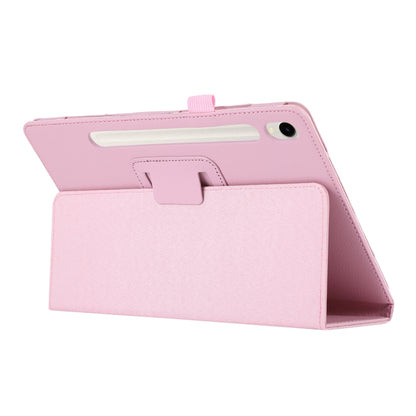 For Samsung Galaxy Tab S9+ / S10+ Litchi Texture Leather Tablet Case with Holder(Pink) - Other Galaxy Tab PC by PMC Jewellery | Online Shopping South Africa | PMC Jewellery | Buy Now Pay Later Mobicred