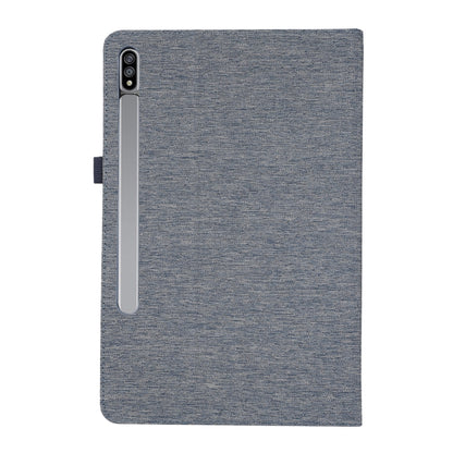 For Samsung Galaxy Tab S9+ / S10+ Horizontal Flip TPU + Fabric PU Leather Tablet Case(Dark Blue) - Other Galaxy Tab PC by PMC Jewellery | Online Shopping South Africa | PMC Jewellery | Buy Now Pay Later Mobicred