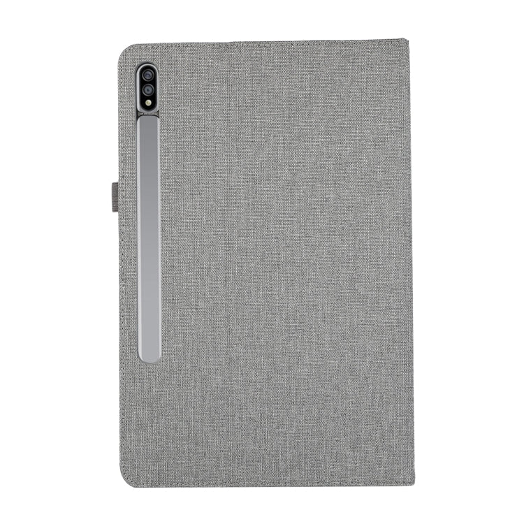 For Samsung Galaxy Tab S9+ / S10+ Horizontal Flip TPU + Fabric PU Leather Tablet Case(Grey) - Other Galaxy Tab PC by PMC Jewellery | Online Shopping South Africa | PMC Jewellery | Buy Now Pay Later Mobicred