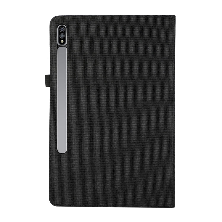 For Samsung Galaxy Tab S10 Ultra Horizontal Flip TPU + Fabric PU Leather Tablet Case(Black) - Tab S10 Ultra Cases by PMC Jewellery | Online Shopping South Africa | PMC Jewellery | Buy Now Pay Later Mobicred