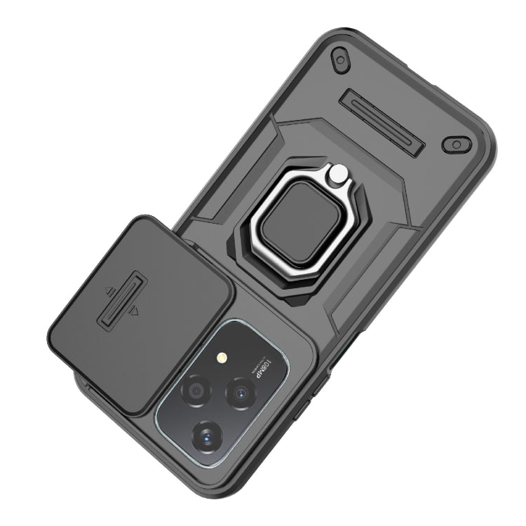 For Honor 200 Lite Global Sliding Camshield TPU + PC Shockproof Phone Case with Holder(Black) - free shipping - PMC TechLife - Order now!