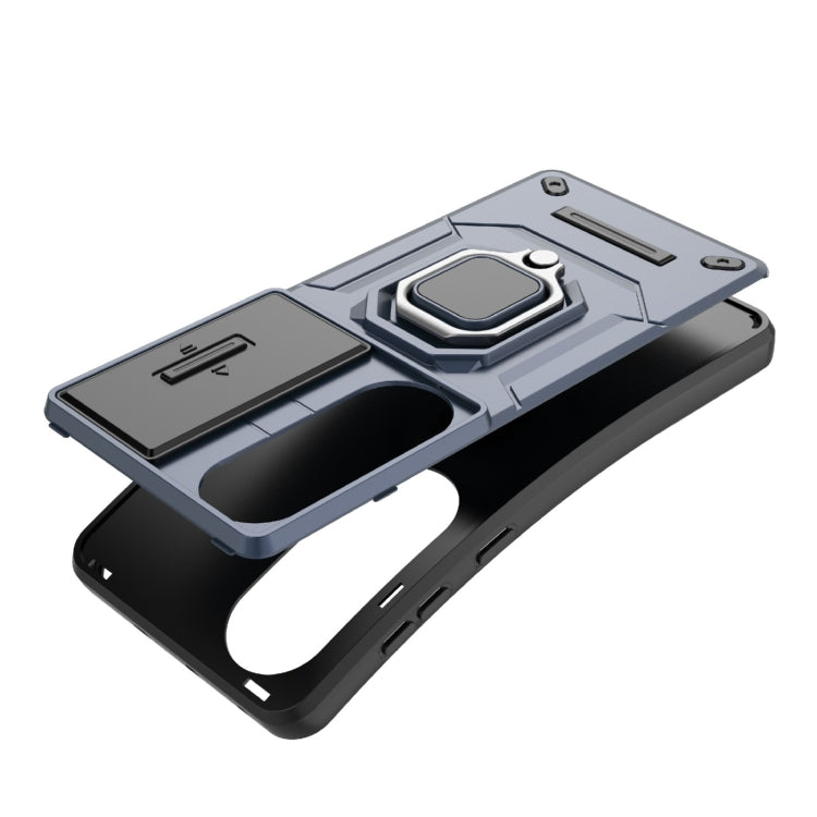 For OnePlus ACE 3V Sliding Camshield TPU + PC Shockproof Phone Case with Holder(Green) - OnePlus Cases by PMC TechLife | Online Shopping South Africa | PMC TechLife | Buy Now Pay Later Mobicred
