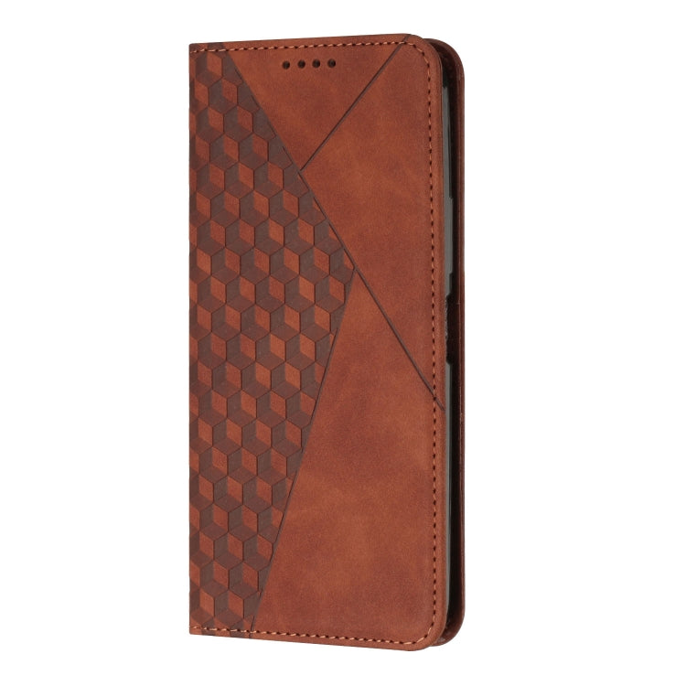 For Motorola Moto G Power 5G 2024 Diamond Splicing Skin Feel Magnetic Leather Phone Case(Brown) - Motorola Cases by PMC Jewellery | Online Shopping South Africa | PMC Jewellery | Buy Now Pay Later Mobicred