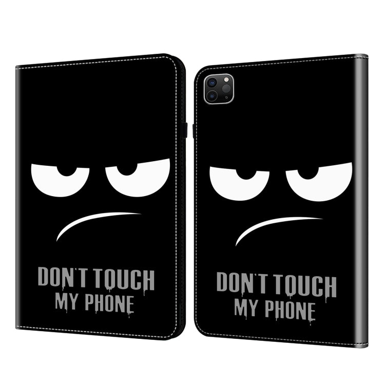 For iPad Air 11 2024 / Pro 11 2022 Crystal Texture Painted Leather Tablet Case(Dont Touch My Phone) - iPad Pro 11 (2022/2021) Cases by PMC TechLife | Online Shopping South Africa | PMC TechLife | Buy Now Pay Later Mobicred