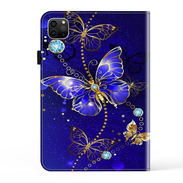 For iPad Air 11 2024 / Pro 11 2022 Crystal Texture Painted Leather Tablet Case(Diamond Butterflies) - iPad Pro 11 (2022/2021) Cases by PMC TechLife | Online Shopping South Africa | PMC TechLife | Buy Now Pay Later Mobicred