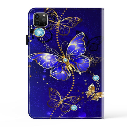 For iPad Air 11 2024 / Pro 11 2022 Crystal Texture Painted Leather Tablet Case(Diamond Butterflies) - iPad Pro 11 (2022/2021) Cases by PMC Jewellery | Online Shopping South Africa | PMC Jewellery | Buy Now Pay Later Mobicred