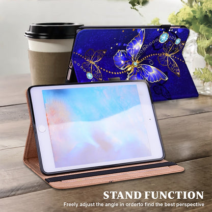 For iPad Air 11 2024 / Pro 11 2022 Crystal Texture Painted Leather Tablet Case(Diamond Butterflies) - iPad Pro 11 (2022/2021) Cases by PMC Jewellery | Online Shopping South Africa | PMC Jewellery | Buy Now Pay Later Mobicred