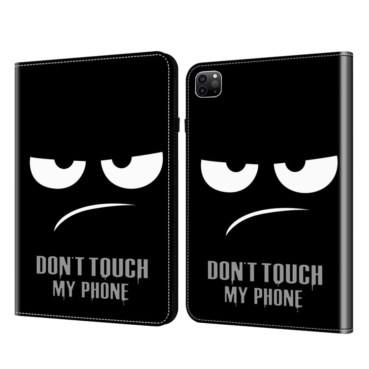 For iPad Air 13 2024 / Pro 12.9 2022 Crystal Texture Painted Leather Tablet Case(Dont Touch My Phone) - iPad Pro 12.9 (2022/2021) Cases by PMC TechLife | Online Shopping South Africa | PMC TechLife | Buy Now Pay Later Mobicred