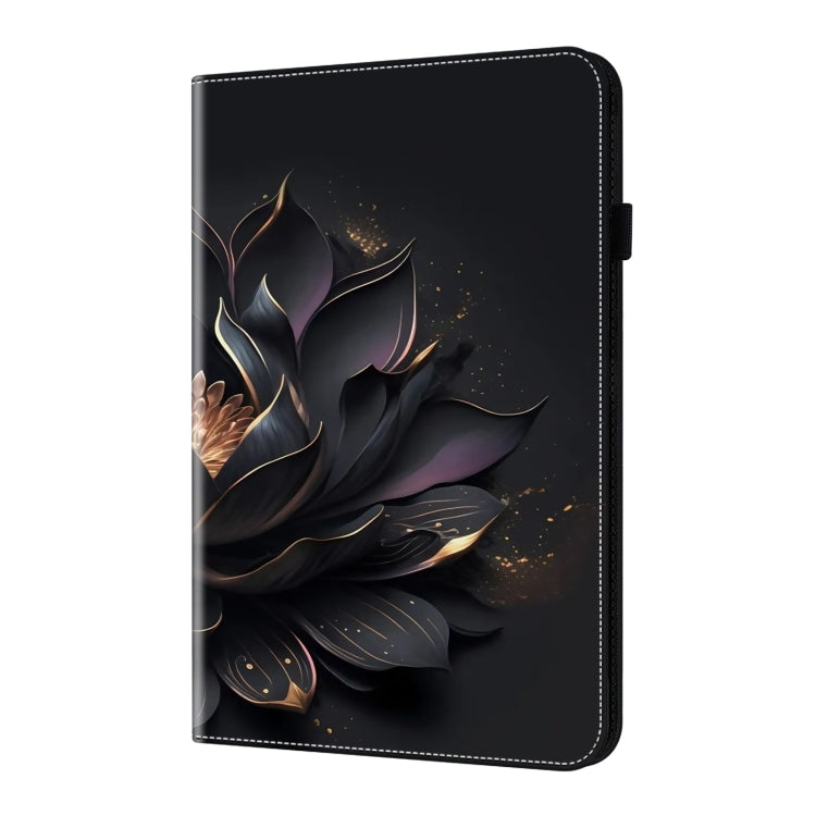For iPad Air 13 2024 / Pro 12.9 2022 Crystal Texture Painted Leather Tablet Case(Purple Lotus) - iPad Pro 12.9 (2022/2021) Cases by PMC TechLife | Online Shopping South Africa | PMC TechLife | Buy Now Pay Later Mobicred