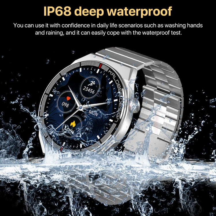 1.3 inch Bamboo Steel Band IP68 Waterproof Smart Watch Support Bluetooth Call(Black) - Smart Watches by PMC Jewellery | Online Shopping South Africa | PMC Jewellery | Buy Now Pay Later Mobicred