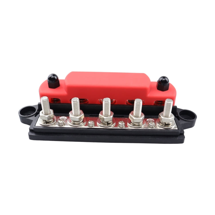 CP-4126 RV / Yacht M8 5-stud Double Row Busbar(Red Black) - Fuse by PMC Jewellery | Online Shopping South Africa | PMC Jewellery | Buy Now Pay Later Mobicred