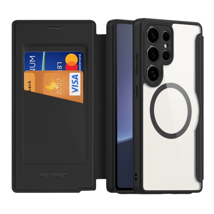 For Samsung Galaxy S25 Ultra 5G DUX DUCIS Skin X Pro Series Magsafe PC + TPU Phone Leather Case(Black) - free shipping - PMC Jewellery - Order now!
