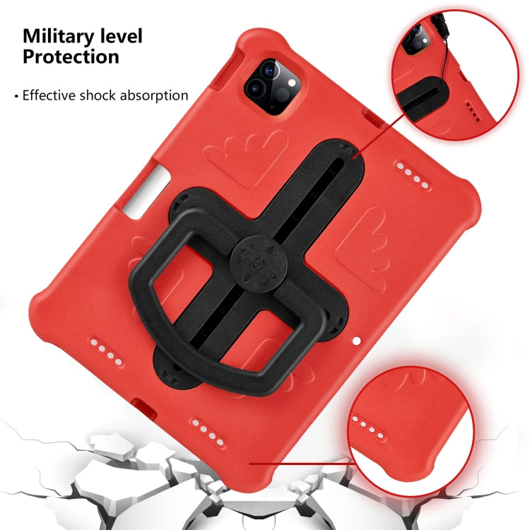 For iPad Air 11 2024 Shield 360 Rotation Handle EVA Shockproof PC Tablet Case(Red Black) - iPad Air 11 2024 Cases by PMC TechLife | Online Shopping South Africa | PMC TechLife | Buy Now Pay Later Mobicred