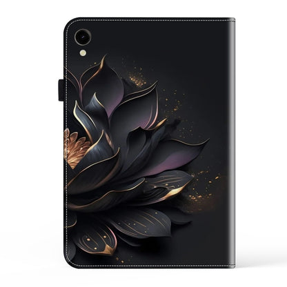 For Samsung Galaxy Tab S9 / S9 FE Crystal Texture Painted Leather Tablet Case(Purple Lotus) - Galaxy Tab S9 FE by PMC Jewellery | Online Shopping South Africa | PMC Jewellery | Buy Now Pay Later Mobicred