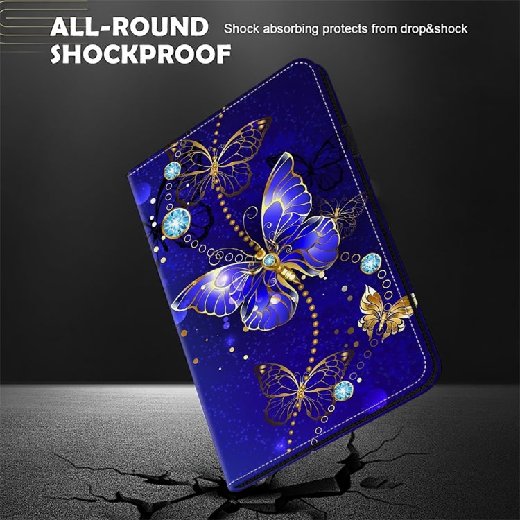 For Samsung Galaxy Tab S9+ / S9 FE+ Crystal Texture Painted Leather Tablet Case(Diamond Butterflies) - Galaxy Tab S9 FE+ by PMC Jewellery | Online Shopping South Africa | PMC Jewellery | Buy Now Pay Later Mobicred