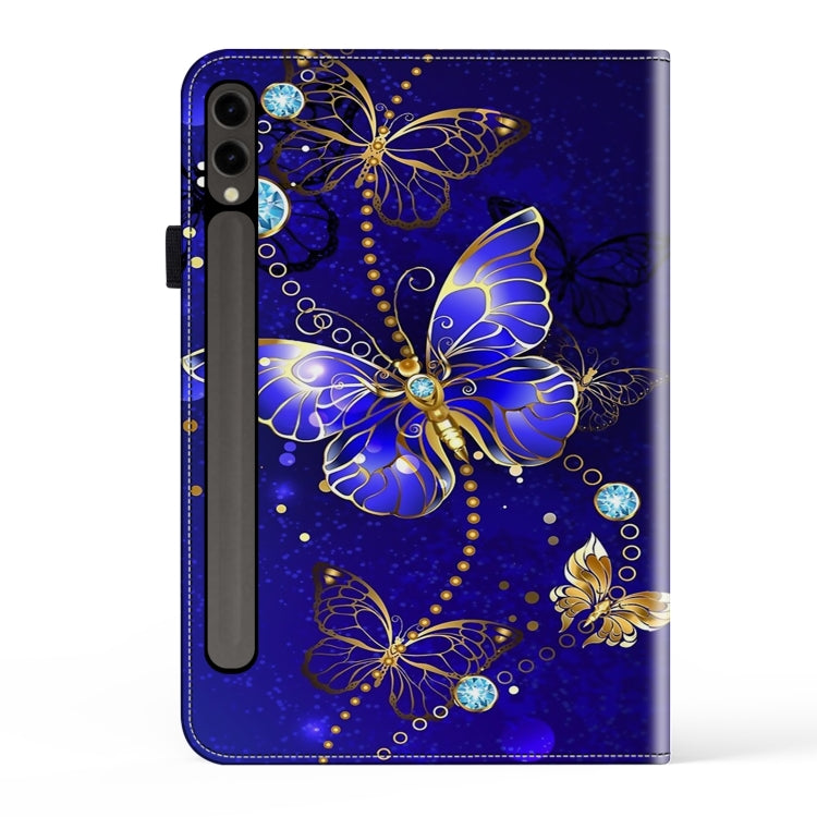 For Samsung Galaxy Tab S7+ / S8+ / S9+ Crystal Texture Painted Leather Tablet Case(Diamond Butterflies) - Galaxy Tab S9+ Cases by PMC Jewellery | Online Shopping South Africa | PMC Jewellery | Buy Now Pay Later Mobicred