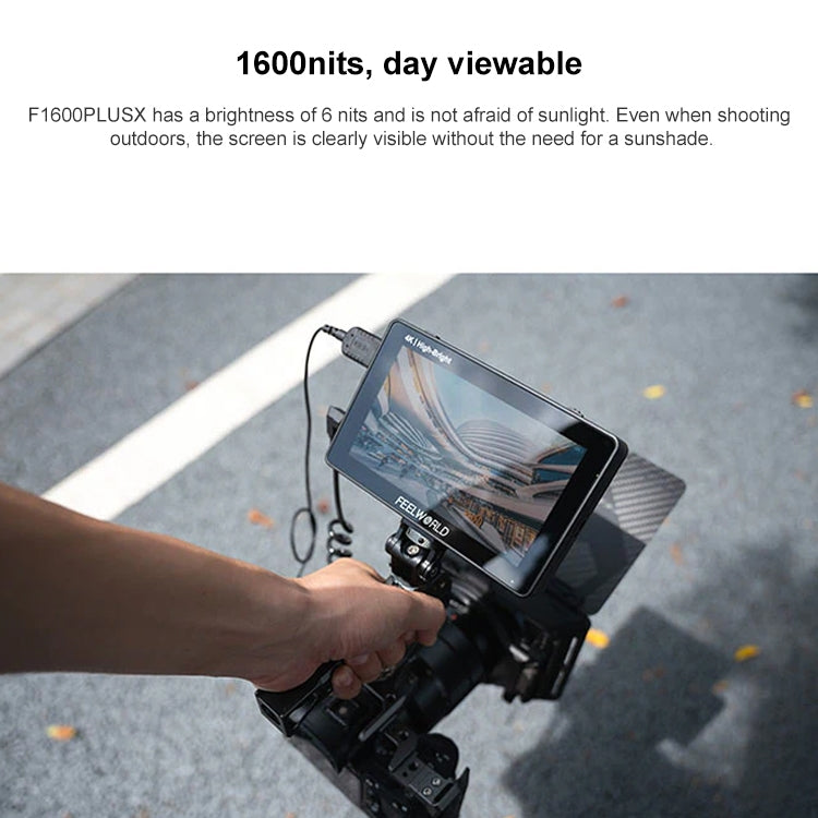 FEELWORLD F6 PLUSX 5.5 inch High Bright 1600nit Touch Screen DSLR Camera Field Monitor IPS FHD1920x1080 4K HDMI(Black) - free shipping - PMC TechLife - Order now!