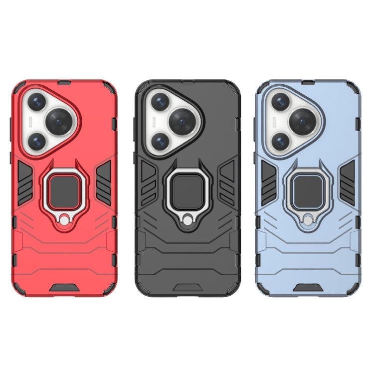 For Huawei Pura 70 Pro / Pura 70 Pro+ Shockproof PC + TPU Holder Phone Case(Navy Blue) - free shipping - PMC Jewellery - Order now!