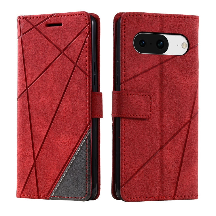 For Google Pixel 9 Skin Feel Splicing Leather Phone Case(Red) - Google Cases by PMC Jewellery | Online Shopping South Africa | PMC Jewellery | Buy Now Pay Later Mobicred