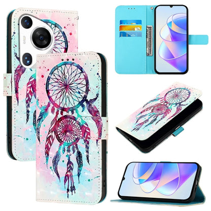 For Huawei Pura 70 Pro 3D Painting Horizontal Flip Leather Phone Case(Color Drop Wind Chimes) - Huawei Cases by PMC Jewellery | Online Shopping South Africa | PMC Jewellery | Buy Now Pay Later Mobicred