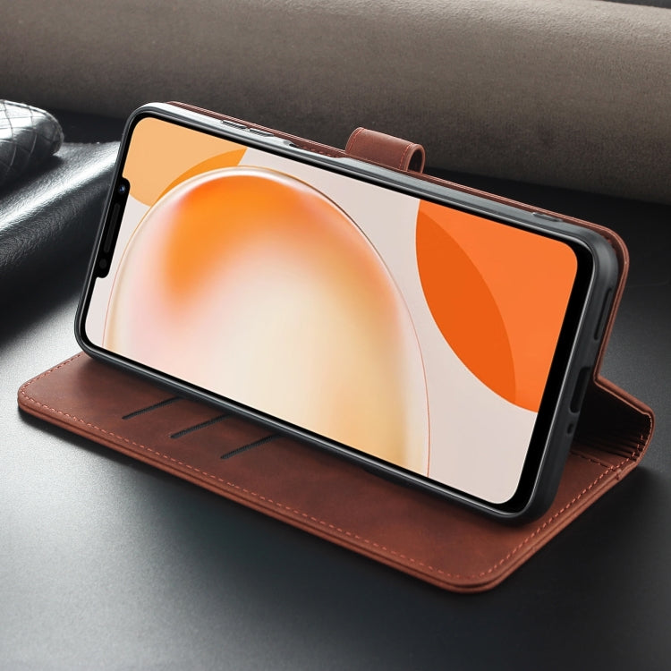 For Huawei Enjoy 60X/nova Y91 AZNS Skin Feel Calf Texture Flip Leather Phone Case(Rose Gold) - free shipping - PMC TechLife - Order now!