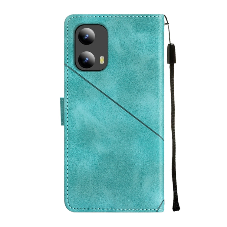 For Motorola Moto G Play 5G 2024 Skin Feel Embossed Leather Phone Case(Green) - Motorola Cases by PMC Jewellery | Online Shopping South Africa | PMC Jewellery | Buy Now Pay Later Mobicred