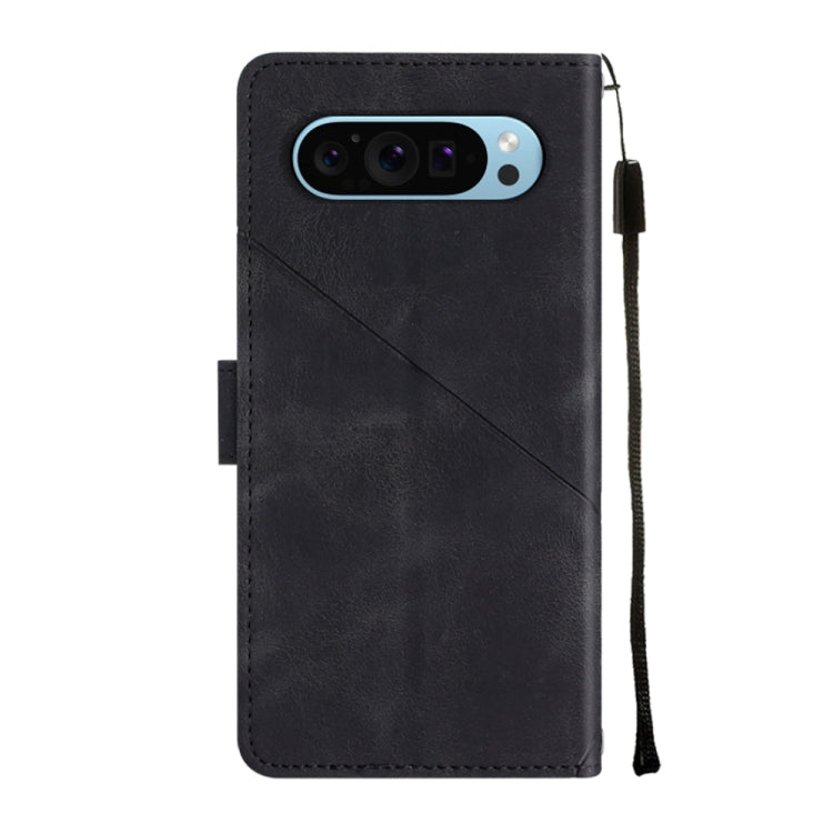 For Google Pixel 9 / 9 Pro Skin-feel Embossed Leather Phone Case(Black) - Google Cases by PMC Jewellery | Online Shopping South Africa | PMC Jewellery | Buy Now Pay Later Mobicred