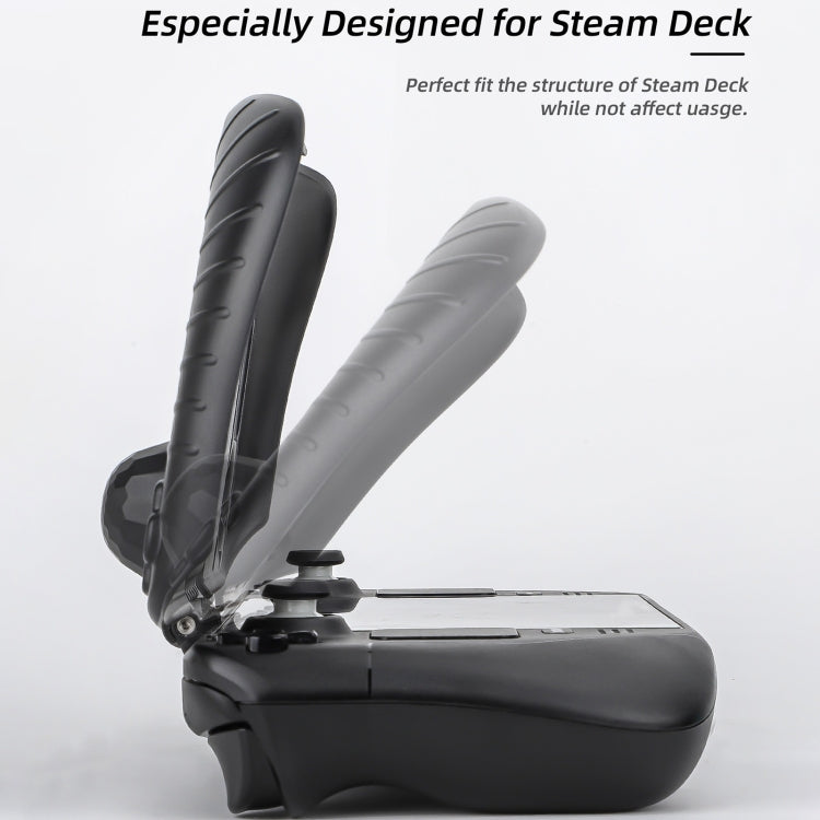 For Steam Deck Hifylux 3 in 1 Gaming Console Protector Guard Monitor Cover Sun Hood Kickstand Holder Mount(Black) - free shipping - PMC Jewellery - Order now!