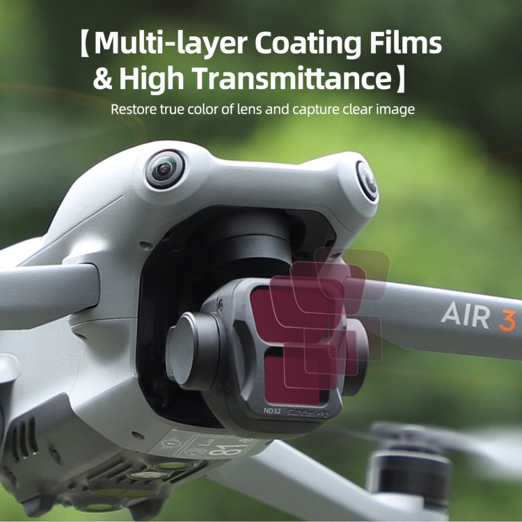 For DJI Air 3 Sunnylife Camera Lens Filter, Filter:6 in 1 MCUV CPL ND4 ND8 ND16 ND32 - free shipping - PMC TechLife - Order now!