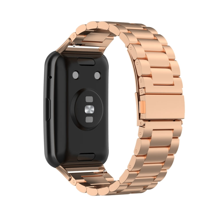 For Huawei Watch Fit Special Edition Three Strains Stainless Steel Watch Band(Rose Gold) - free shipping - PMC TechLife - Order now!