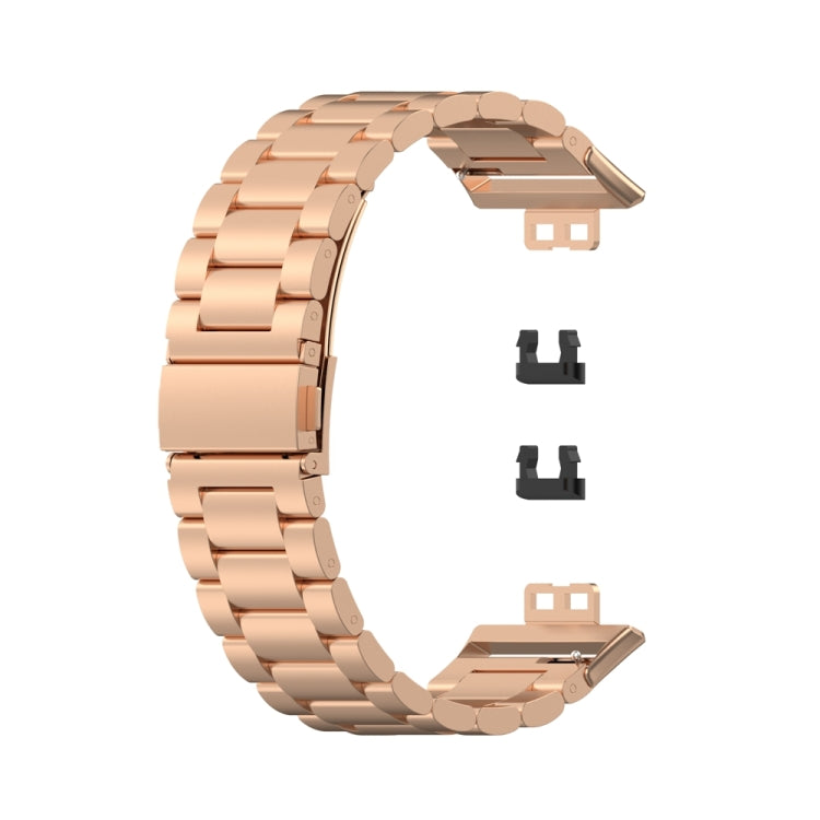For Huawei Watch Fit Special Edition Three Strains Stainless Steel Watch Band(Rose Gold) - free shipping - PMC TechLife - Order now!