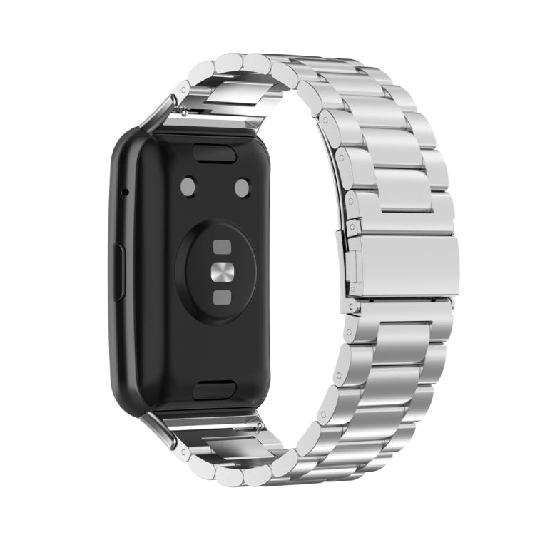 For Huawei Watch Fit Special Edition Three Strains Stainless Steel Watch Band(Silver) - Watch Bands by PMC TechLife | Online Shopping South Africa | PMC TechLife | Buy Now Pay Later Mobicred