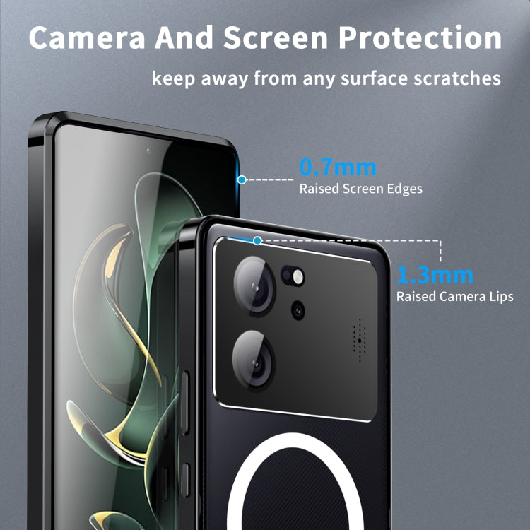 For Xiaomi Redmi K60 Ultra / 13T / 13T Pro Aromatherapy Magnetic Metal Phone Case(Black) - Redmi K60 Ultra Cases by PMC TechLife | Online Shopping South Africa | PMC TechLife | Buy Now Pay Later Mobicred