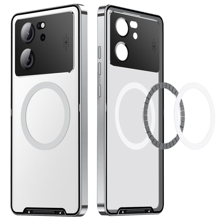 For Xiaomi Redmi K60 Ultra / 13T / 13T Pro Aromatherapy Magnetic Metal Phone Case(Silver) - free shipping - PMc TechLife - Order now!