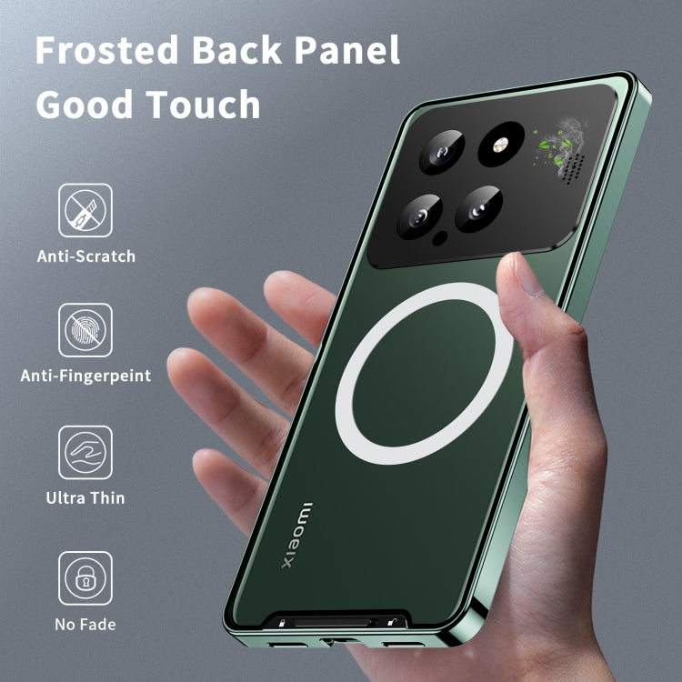 For Xiaomi 14 Aromatherapy Magnetic Metal Phone Case(Green) - 14 Cases by PMC Jewellery | Online Shopping South Africa | PMC Jewellery