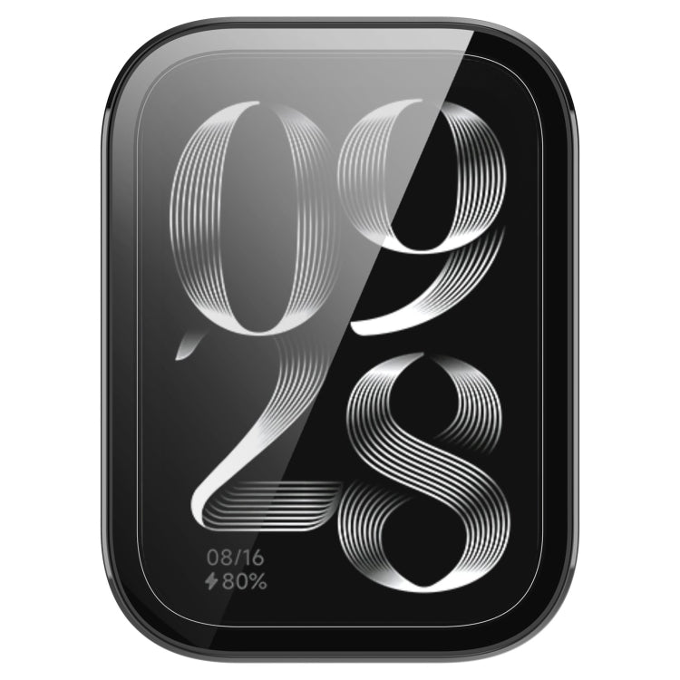 For Xiaomi Mi Band 8 Pro PC + Tempered Glass Film Integrated Watch Protective Case(Black) - Watch Cases by PMC TechLife | Online Shopping South Africa | PMC TechLife | Buy Now Pay Later Mobicred