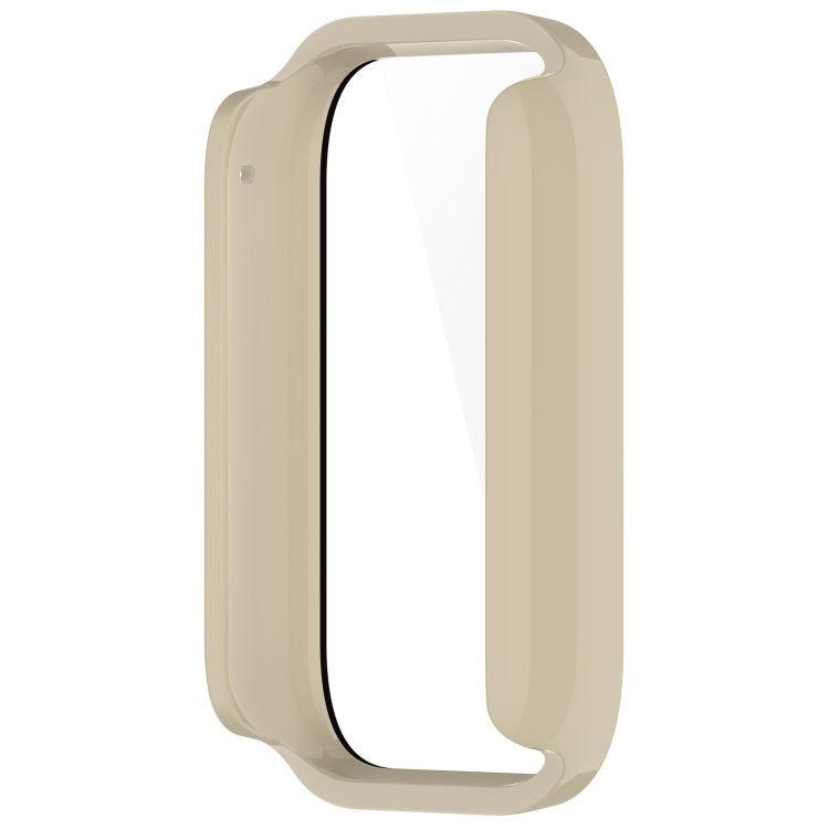 For Xiaomi Mi Band 8 Pro PC + Tempered Glass Film Integrated Watch Protective Case(Ivory White) - Watch Cases by PMC TechLife | Online Shopping South Africa | PMC TechLife | Buy Now Pay Later Mobicred
