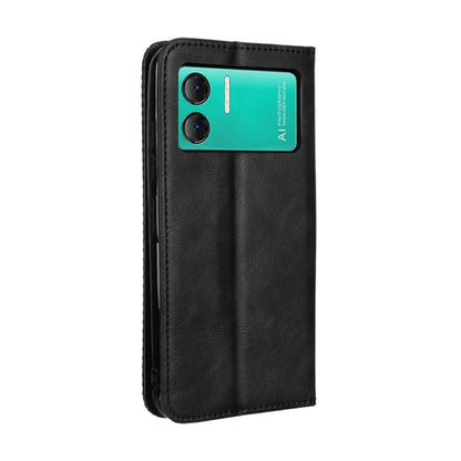 For Doogee X98 Magnetic Buckle Retro Texture Leather Phone Case(Black) - More Brand by PMC Jewellery | Online Shopping South Africa | PMC Jewellery | Buy Now Pay Later Mobicred