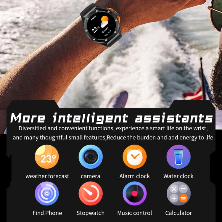 HT8 1.46 inch Round Screen Bluetooth Smart Watch, Support Health Monitoring & 100+ Sports Modes & Alipay(Black) - Smart Watches by PMC Jewellery | Online Shopping South Africa | PMC Jewellery