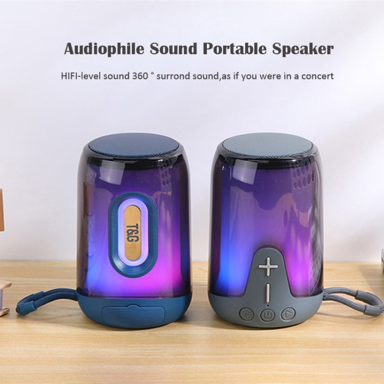 T&G TG-652 Portable RGB Light Transparent Bluetooth Speaker(Green) - Desktop Speaker by T&G | Online Shopping South Africa | PMC Jewellery | Buy Now Pay Later Mobicred