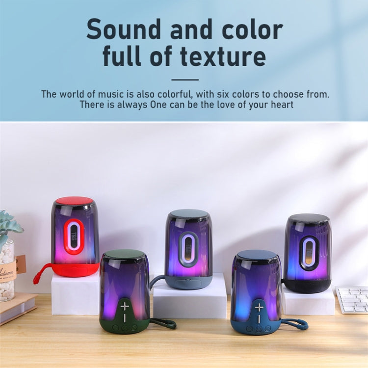 T&G TG-652 Portable RGB Light Transparent Bluetooth Speaker(Black) - Desktop Speaker by T&G | Online Shopping South Africa | PMC Jewellery | Buy Now Pay Later Mobicred