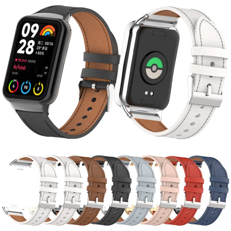 For Xiaomi Smart Band 9 Pro / 8 Pro 18mm Microfiber Sewing Leather Watch Band(Pink) - free shipping - PMc TechLife - Order now!