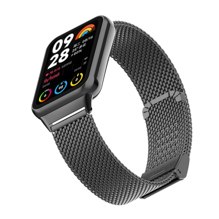 For Xiaomi Smart Band 9 Pro / 8 Pro 18mm Steel Mesh Buckle Metal Watch Band(Black) - free shipping - PMc TechLife - Order now!