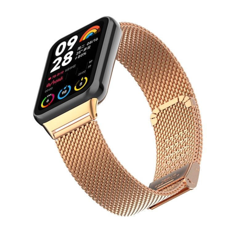 For Xiaomi Smart Band 9 Pro / 8 Pro 18mm Steel Mesh Buckle Metal Watch Band(Rose Gold) - free shipping - PMc TechLife - Order now!