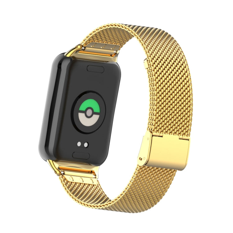 For Xiaomi Smart Band 9 Pro / 8 Pro 18mm Steel Mesh Buckle Metal Watch Band(Gold) - free shipping - PMc TechLife - Order now!